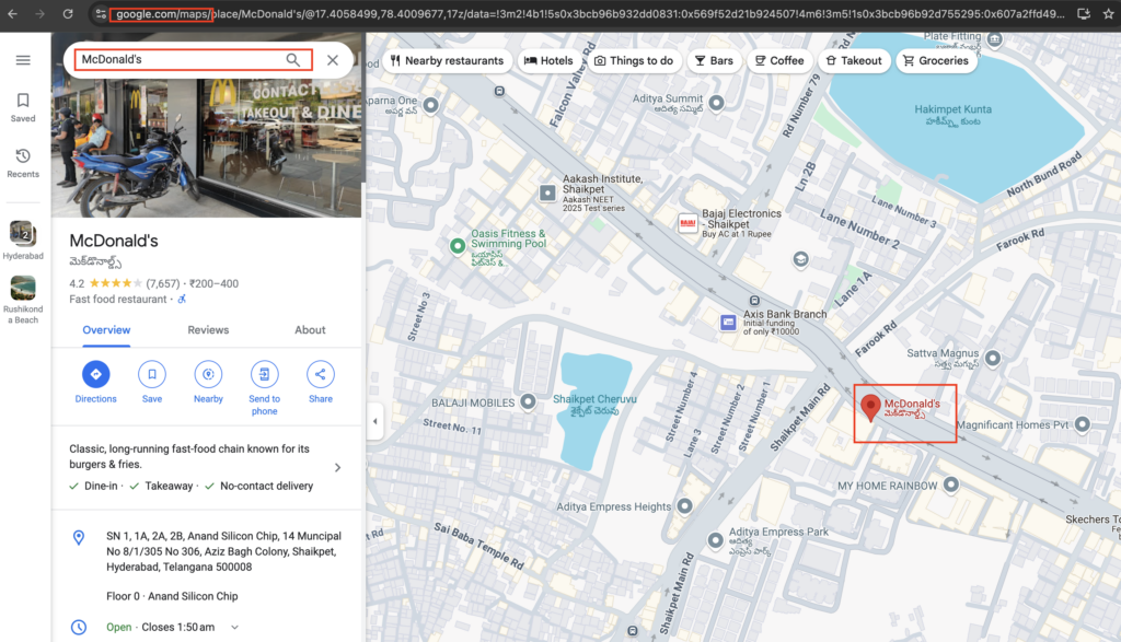 Google Maps Location preview